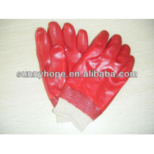 PVC dipped gloves with knit writ